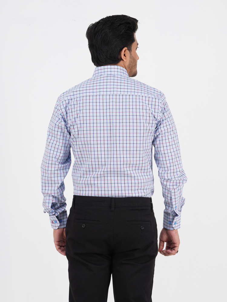 Men's Formal Slim-Fit Long-Sleeve Cotton Shirt