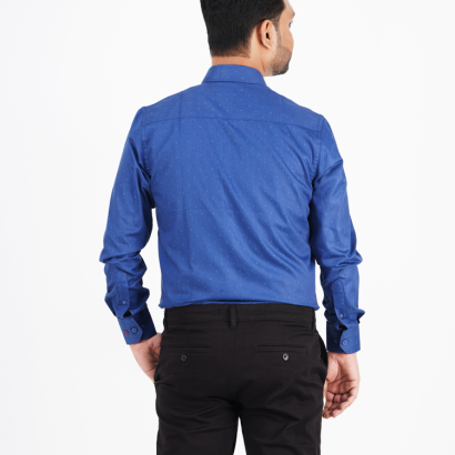 Men's Long-Sleeve Slim-fit Non-Stretch Cotton Shirt