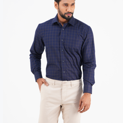 Men's Regular-Fit Long-Sleeve Cotton Shirt