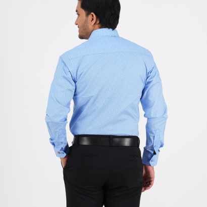 Men's Printed Formal Long Sleeve Full Cotton Shirt