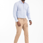 Men's Slim-Fit Long-Sleeve Full Cotton Shirt