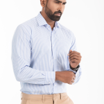 Men's Slim-Fit Long-Sleeve Full Cotton Shirt