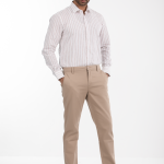 Men's Slim Fit Cotton Stripe Dress Shirt