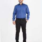 Men's Long-Sleeve Slim-fit Non-Stretch Cotton Shirt