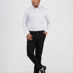 Men's Regular-Fit Long-Sleeve Formal Cotton Shirt (Premium)