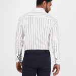 Men's Full-Sleeve Slim-Fit Striped Shirt