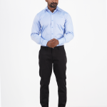 Men's Long-Sleeve Regular-Fit Non-Stretch Cotton Shirt
