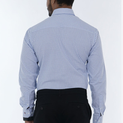 Men's Cotton Long Sleeve Button Down Check Shirt