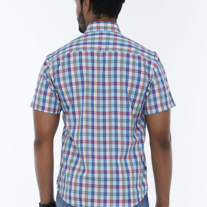 Men's Cotton Short Sleeve Button Down Casual Shirt