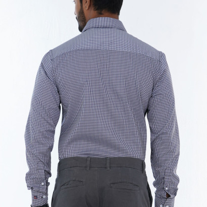 Men's Long Sleeve Button Down Check Official Shirt
