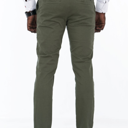 Men's Chino Flat Front Straight Slim-Fit Pant