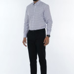 Men's Short Sleeve Dress Shirt Regular Fit Cotton Check Shirt