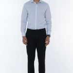 Men's Slim-Fit Long-Sleeve Cotton Formal Shirt