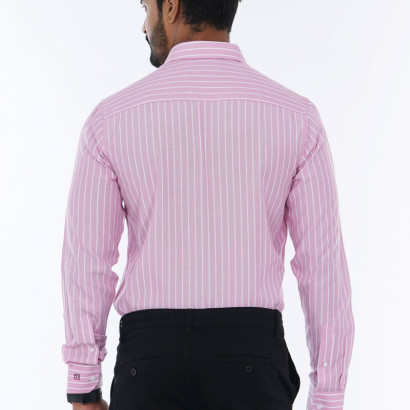 Men's Long Sleeve Shirts Striped Button Down Shirts with Pocket